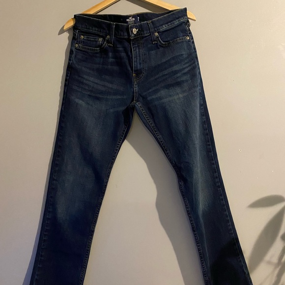 Hollister Other - Hollister Dark Blue Straight Leg Jeans waist 30